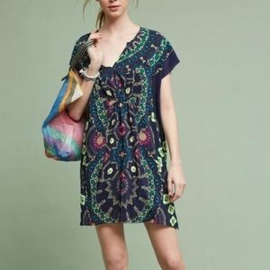 Anthropologie Maeve Medallions Silk Dress